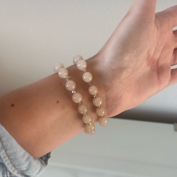 Set of 2 Gold Bar Beaded Bracelets - Picture 2 of 4